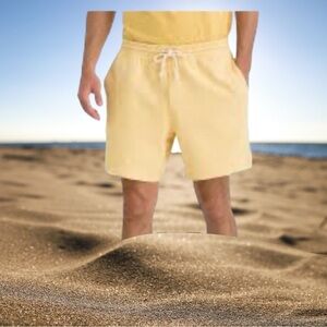 Gap Cotton Sweat Shorts Unisex Pull On Mustard Yellow Medium NWT